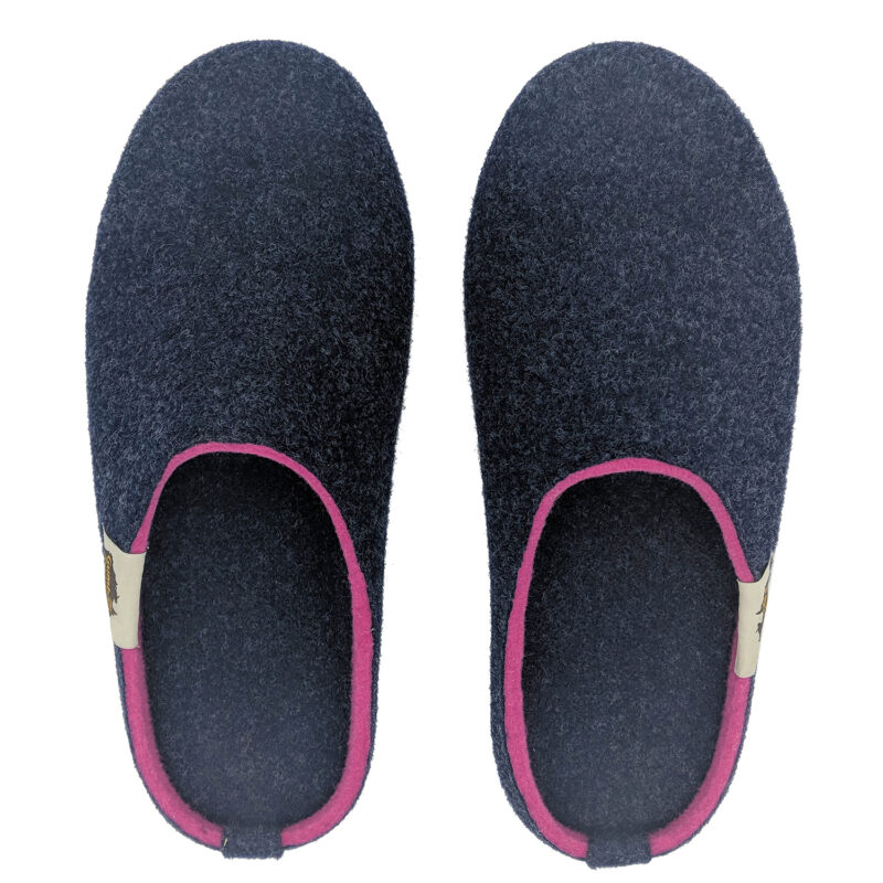 Winter-Outback Slippers-Navy Pink