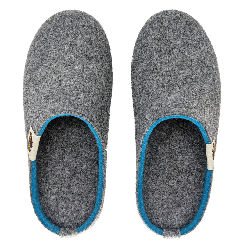 Winter-Outback Slippers-Charcoal Turquoise